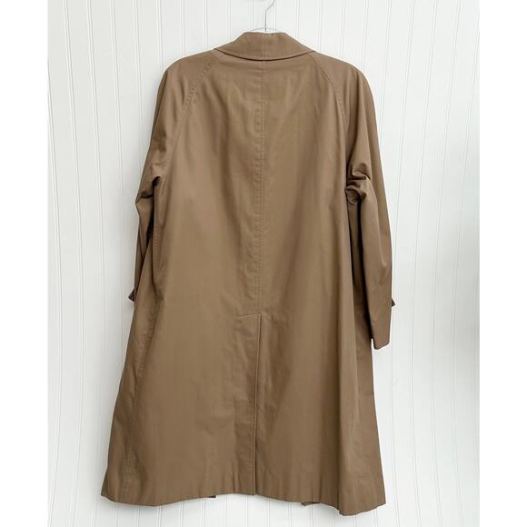 Burberry Vintage Trench Coat Gabardine Nova Check Plaid Lining Beige 40 - Picture 2 of 9